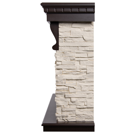 Портал Firelight Michigan 40 камень молочный, шпон темный дуб