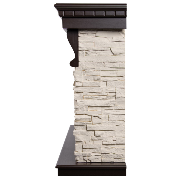 Портал Firelight Michigan 40 камень молочный, шпон темный дуб